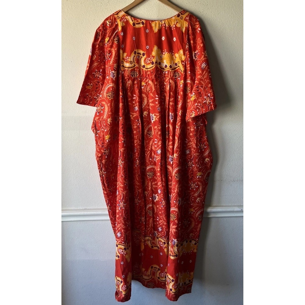 ONLY NECESSITIES Muumuu Dress Yellow/Orange  Floral 4X  (34/36) New Vacation - Picture 11 of 14